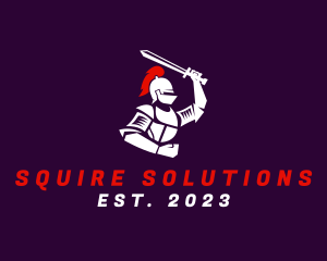 Squire - Knight Medieval Swordsman logo design