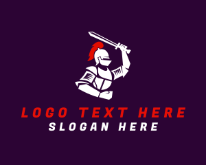 Knight Medieval Swordsman Logo