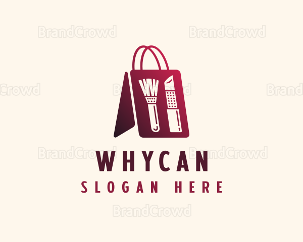 Makeup Cosmetics Shopping Bag Logo