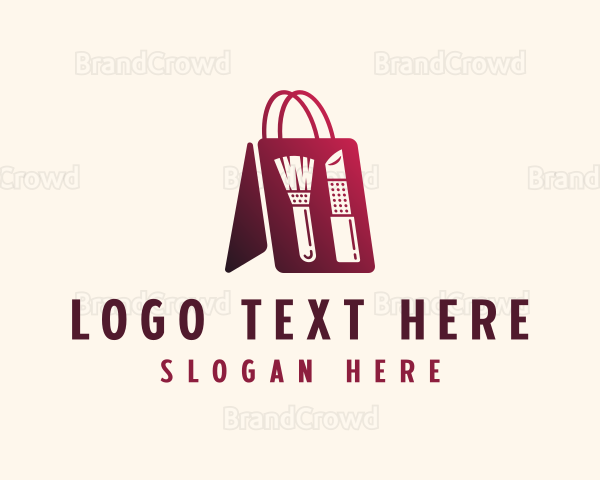 Makeup Cosmetics Shopping Bag Logo