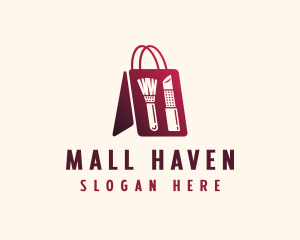 Makeup Cosmetics Shopping Bag  logo design