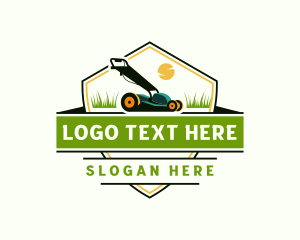 Eco - Lawn Mower Garden Maintenance logo design