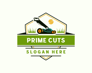 Lawn Mower Garden Maintenance logo design