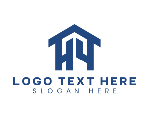 Residential - House Monogram Letter HY logo design