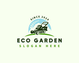 Lawn Mower Garden Maintenance logo design