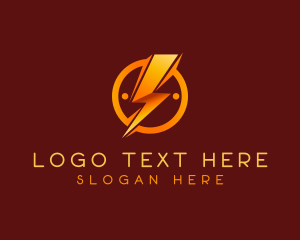 Charge - Lightning Bolt Outlet logo design