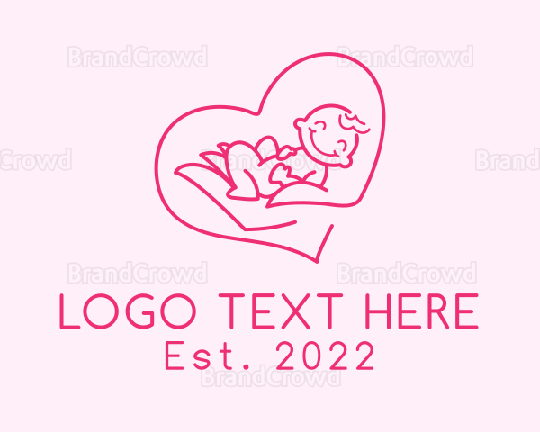 Baby Heart Pediatrician Logo