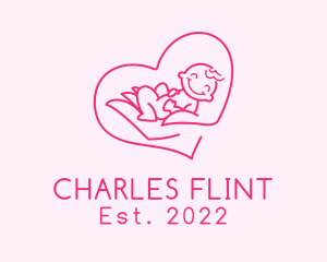 Childrens Clinic - Baby Heart Pediatrician logo design