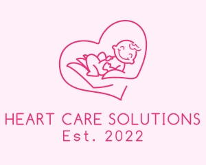 Baby Heart Pediatrician  logo design