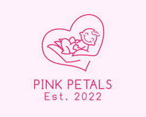 Baby Heart Pediatrician  logo design