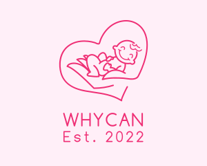 Pedia - Baby Heart Pediatrician logo design