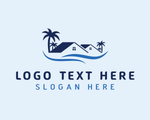Waves - Blue Vacation House logo design