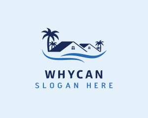 Blue Vacation House Logo