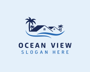 Blue Vacation House logo design