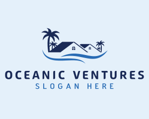 Blue Vacation House logo design