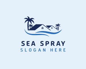 Blue Vacation House logo design