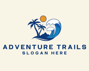 Beach Wave Adventure logo design