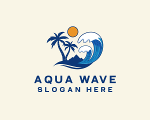 Beach Wave Adventure logo design