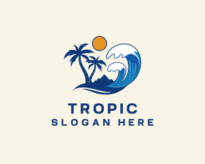 Beach Wave Adventure logo design