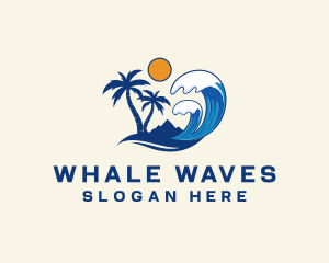 Beach Wave Adventure logo design