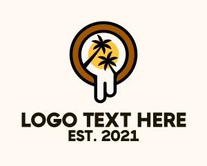 Coffee - Tropical Beach Cafe logo design