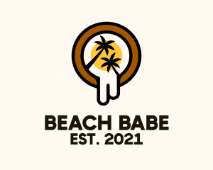 Tropical Beach Cafe  logo design