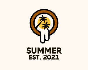 Tropical Beach Cafe  logo design