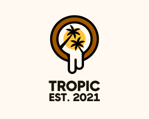 Tropical Beach Cafe  logo design