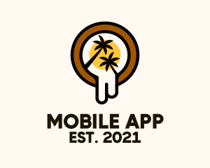 Coffee Shop - Tropical Beach Cafe logo design