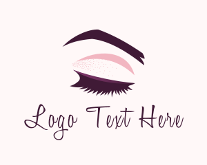 Cosmetics - Beauty Makeup Eyelashes logo design