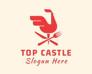 Food - Red Chicken Restaurant logo design