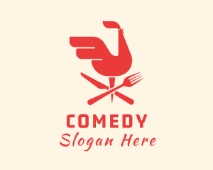 Food Stall - Red Chicken Restaurant logo design
