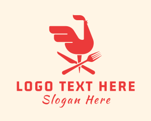 Fried Chicken - Red Chicken Restaurant logo design