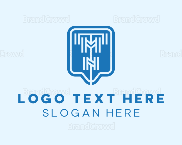 Shield Letter TMN Monogram Logo