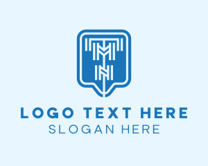 Shield - Blue Shield Monogram logo design