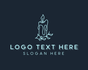 Interior Design - Leaf Candle Decor logo design