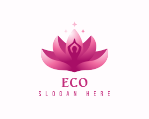 Gradient Lotus Yoga Logo