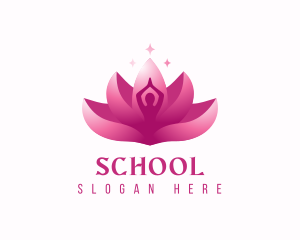 Yogi - Gradient Lotus Yoga logo design