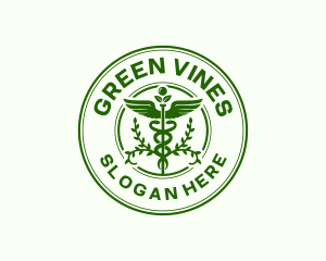Vines - Caduceus Vines Leaf logo design