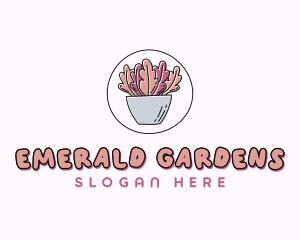 Potted Plant Garden logo design