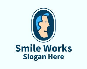 Smiling Man Head Logo
