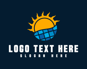 Globe - Solar Energy Panel Business logo design