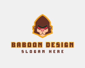 Angry Monkey Baboon logo design