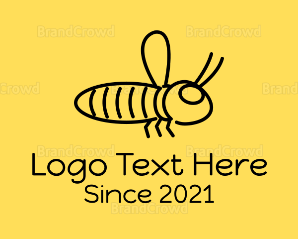 Minimalist Bee Insect Logo