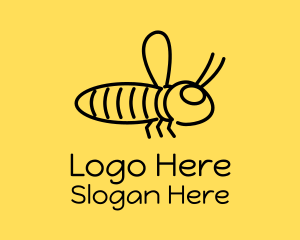 Minimalist Bee Insect  Logo