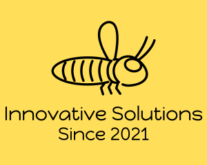 Black - Minimalist Bee Insect logo design
