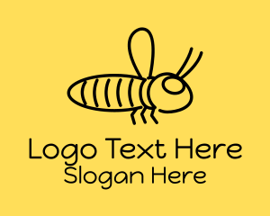 Minimalist Bee Insect  Logo