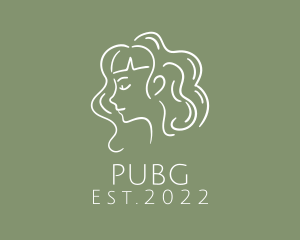 Female - Curly Hair Beauty logo design