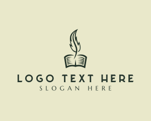 Paper - Feather Pen Writer logo design