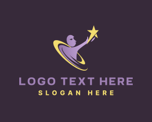 Man - Star Volunteer Human logo design